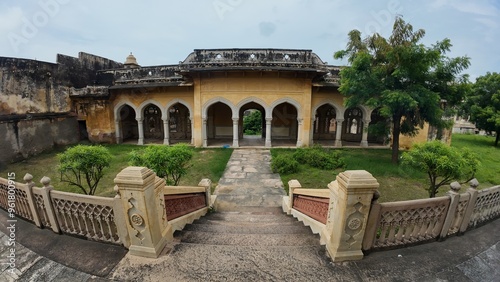 Architecture of Maharaniyon Ki Chhatriyan, the archaeological site features traditional funeral monuments honoring royal women of the past. photo