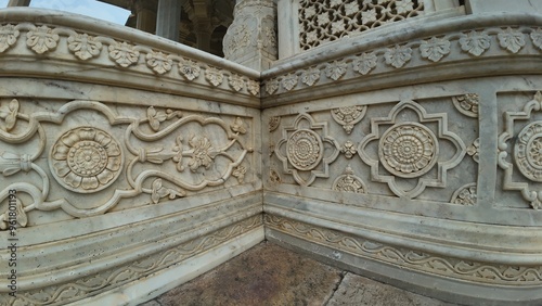 intricate carving at Maharaniyon Ki Chhatriyan, royal funeral site , Jaipur