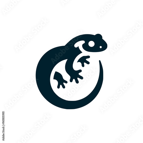salamander animal wild logo vector illustration template design