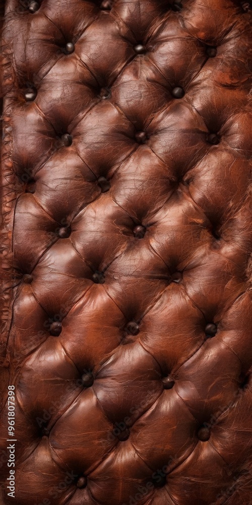 Fototapeta premium brown leather chair with buttons and