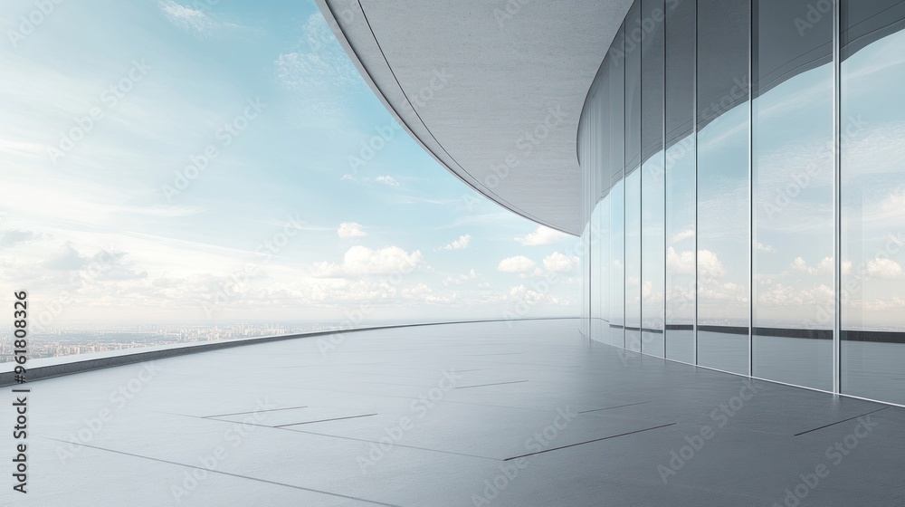 3d render abstract geometric futuristic glass and concrete floor building architecture. 3d render abstract geometric futuristic glass and concrete floor building architecture.
