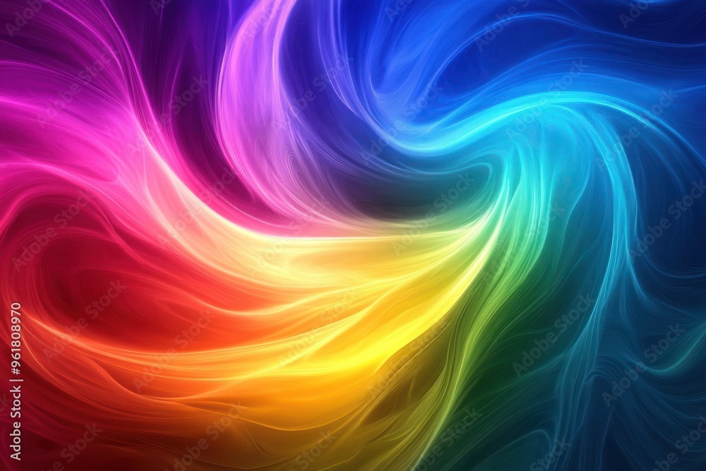 Abstract Swirling Lines in Rainbow Colors Abstract Swirling Lines in Rainbow Colors
