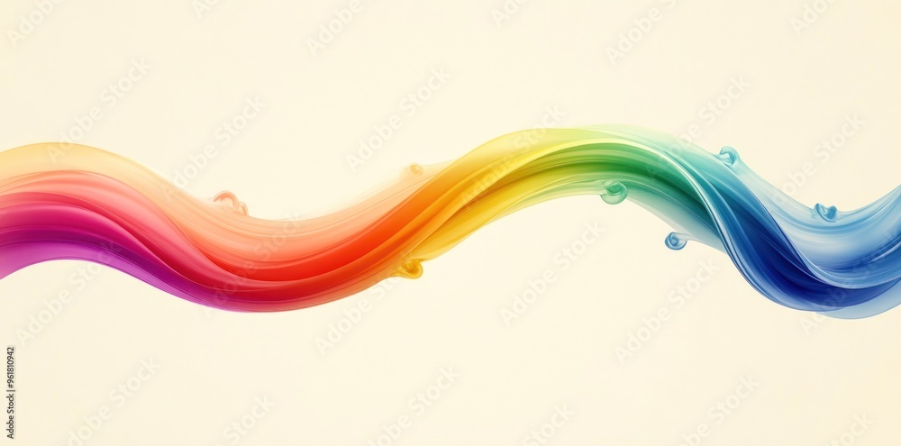 Abstract Rainbow Wave with Soft Curves and Drops Abstract Rainbow Wave with Soft Curves and Drops