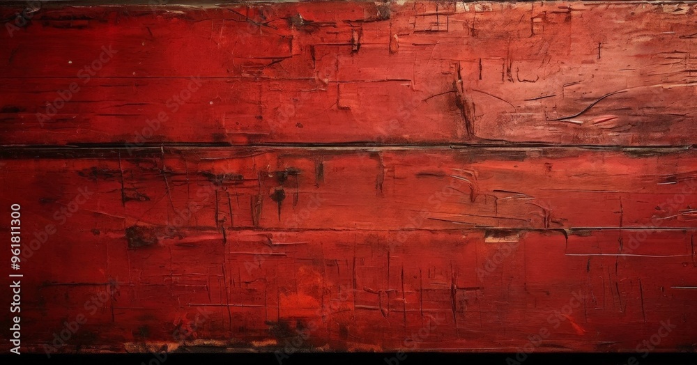 Fototapeta premium painting red paint on black background