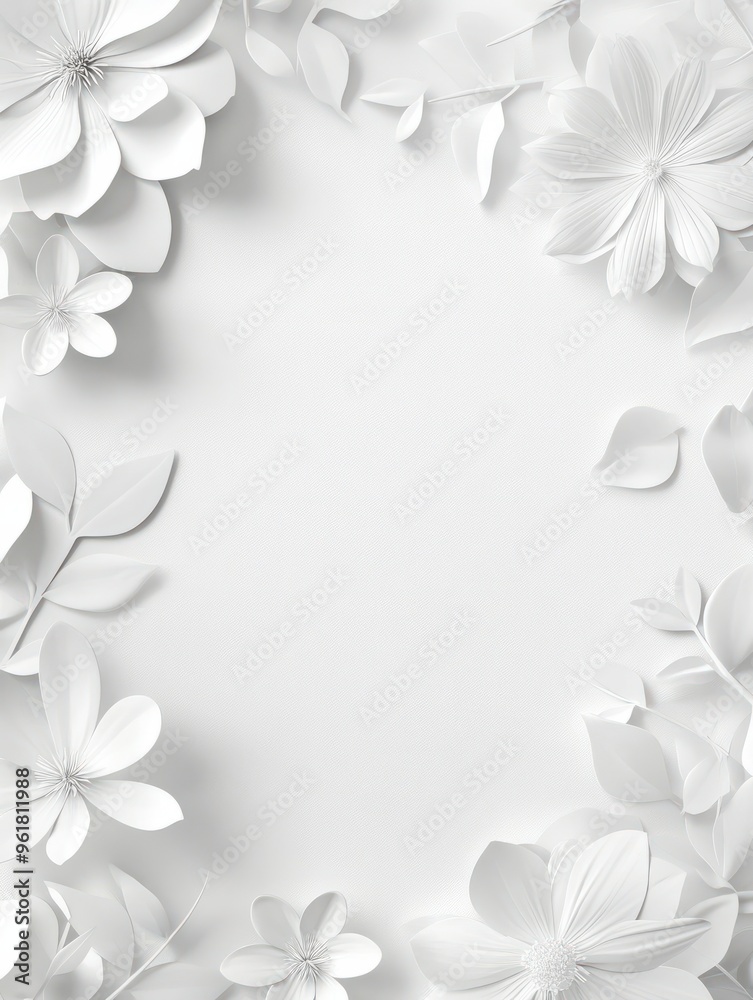 white paper with floral decoration. background for greeting cards white paper with floral decoration. background for greeting cards