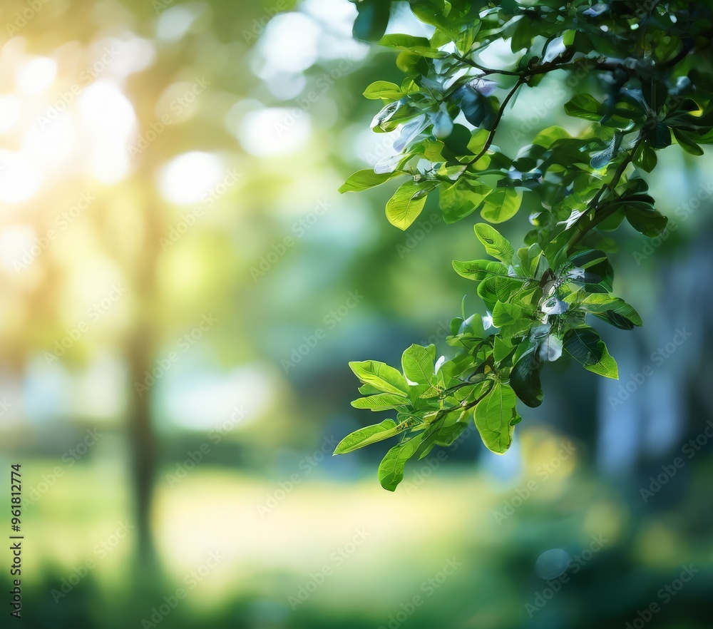 green leaves on tree branch in the sunlight green leaves on tree branch in the sunlight