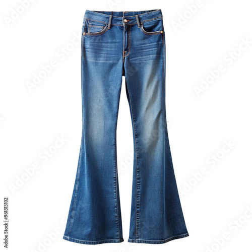 Isolated Denim Flare Pants