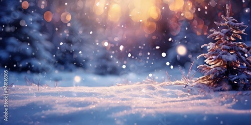 christmas tree in the snow