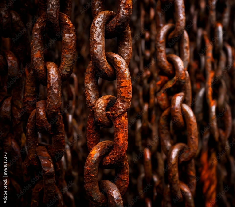 bunch rusty chains hanging from chain bunch rusty chains hanging from chain