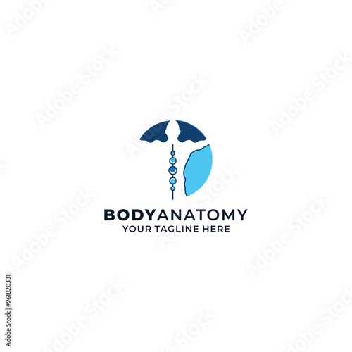 Human body, Organ, System, Structure, logo design icon vector