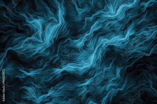 The image is a blue and white swirl of water