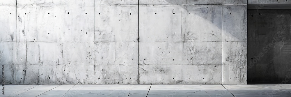 concrete wall with door in the middle concrete wall with door in the middle
