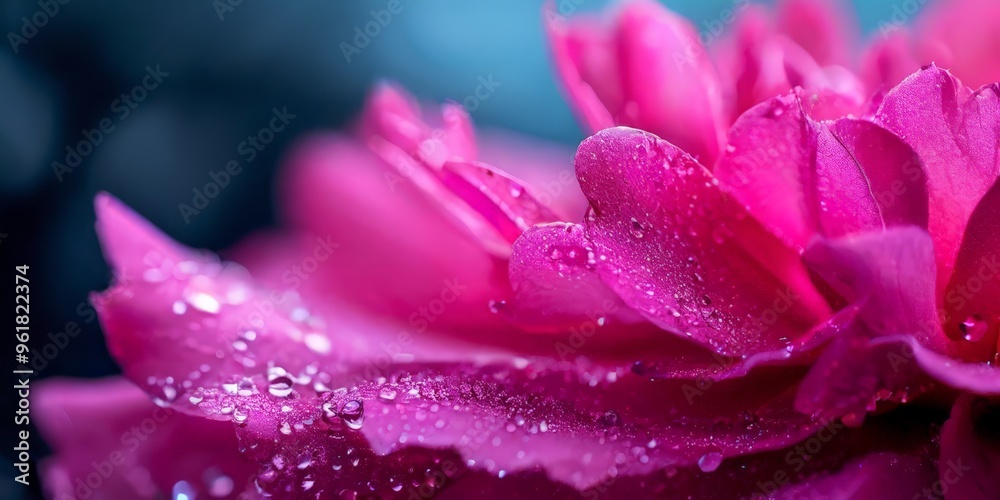 Fototapeta premium pink flower with water droplets on it