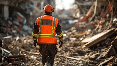 earthquake ruins rescue work disaster