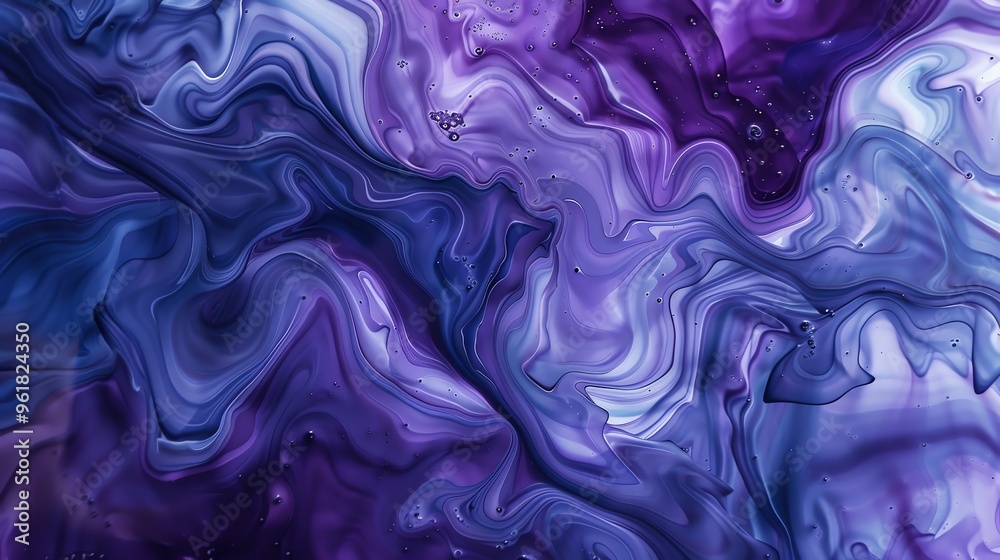 Fototapeta premium Abstract purple and blue marbled pattern.