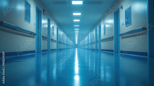 Empty Hospital Corridor