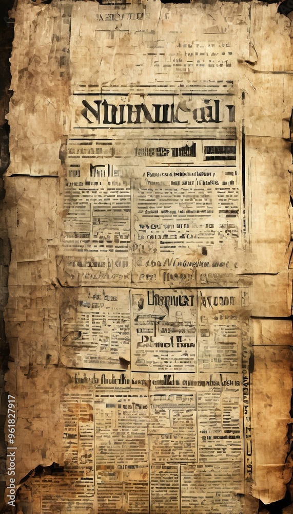 Naklejka premium newspaper with bunch papers on it