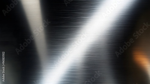 60. Smooth, reflective stainless steel surface photo