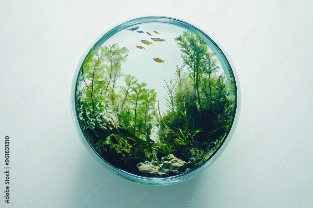 Aquarium Tank Isolated on White Background Aquarium Tank Isolated on White Background