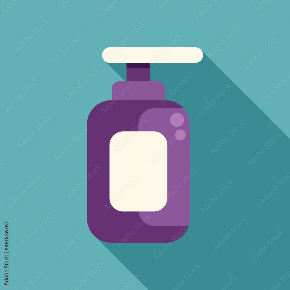 Purple dispenser bottle with blank label, perfect for presenting your product design Purple dispenser bottle with blank label, perfect for presenting your product design