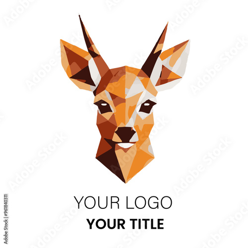 Polygonal vector style bambi head