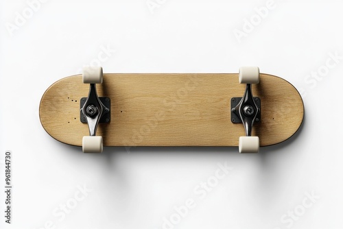 Skateboard Showcased on White Background photo