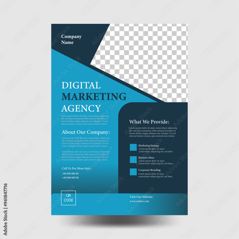 Modern abstract corporate business flyer design template Modern abstract corporate business flyer design template