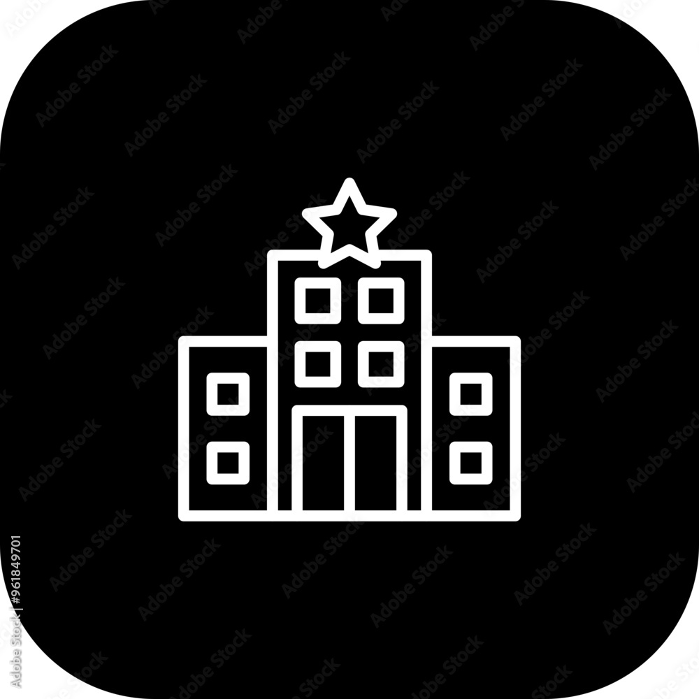 Hotel Vector Icon Design Hotel Vector Icon Design