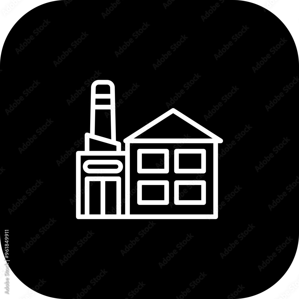 Industrial Building Vector Icon Design Industrial Building Vector Icon Design