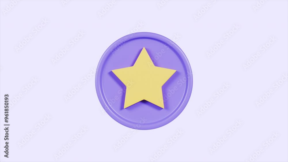 Star 3D Icon Animation Rendering Star 3D Icon Animation Rendering