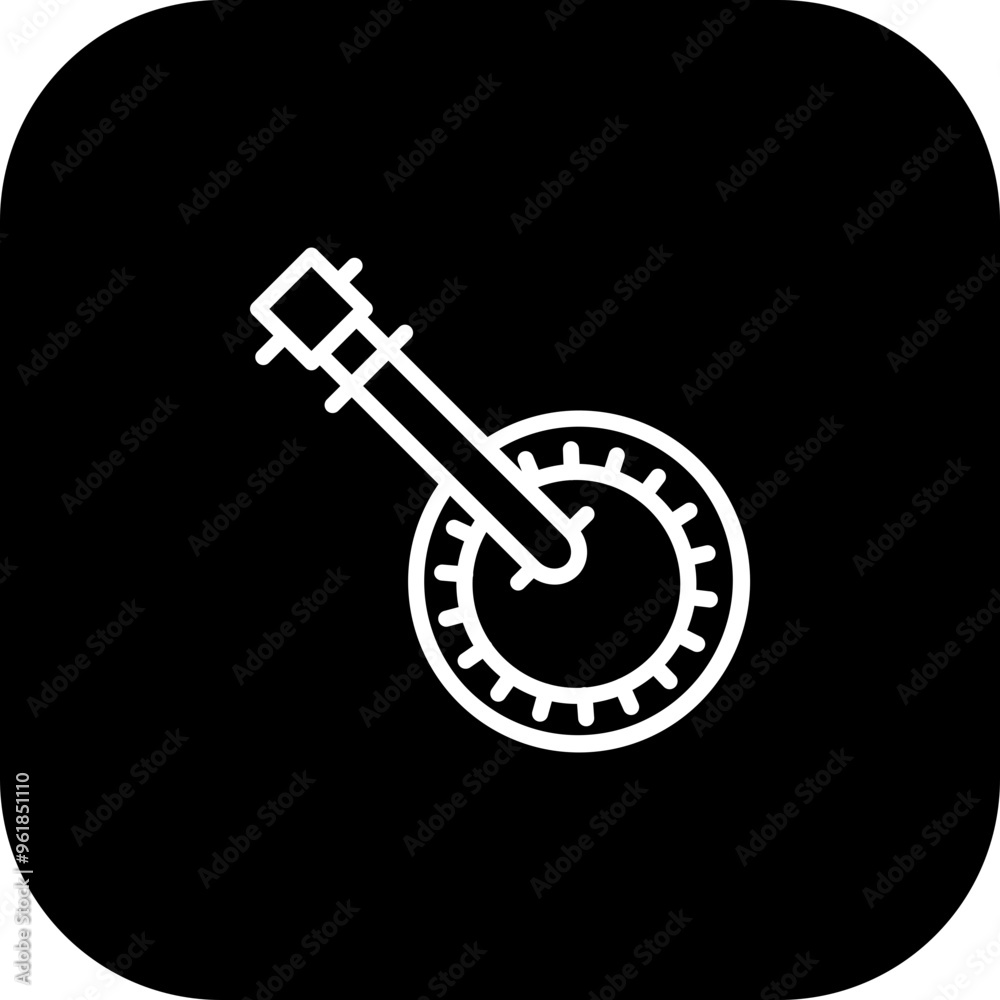 Banjo Vector Icon Design Banjo Vector Icon Design