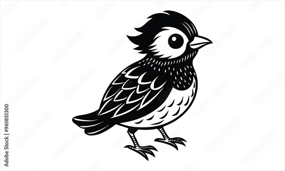 black and White bird silhouette vector style black and White bird silhouette vector style