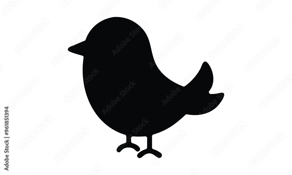 black and White bird silhouette vector style black and White bird silhouette vector style