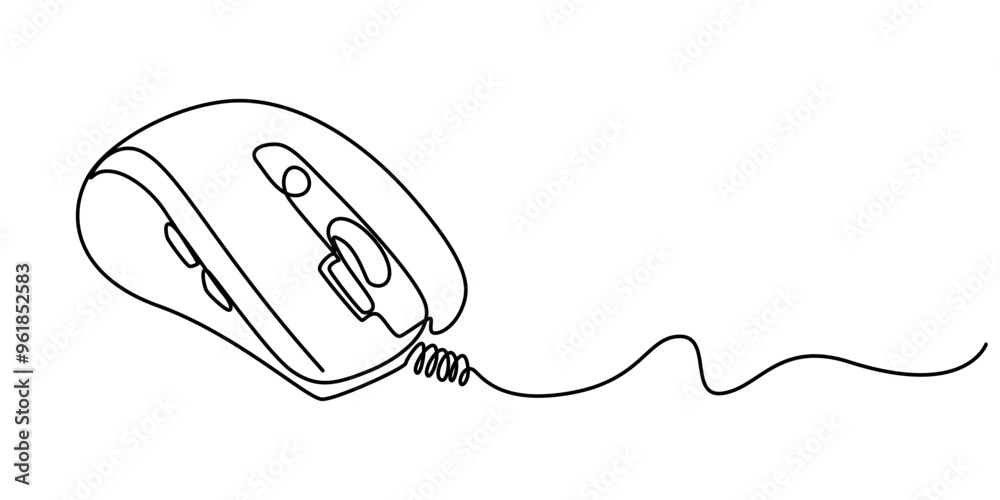 Drawn continuous one line computer mouse logo. Vector illustration, Computer Mouse Black Stroke Linear Icon, Mouse computer one continuous single line art drawing. Minimal art style. Computer mouse Drawn continuous one line computer mouse logo. Vector illustration, Computer Mouse Black Stroke Linear Icon, Mouse computer one continuous single line art drawing. Minimal art style. Computer mouse