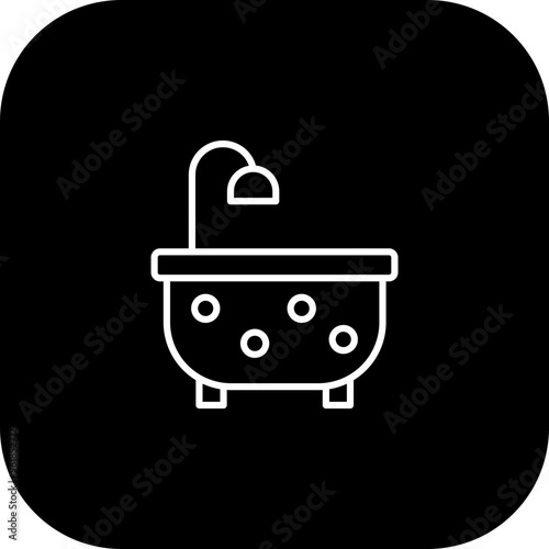 Bathtub Vector Icon Design