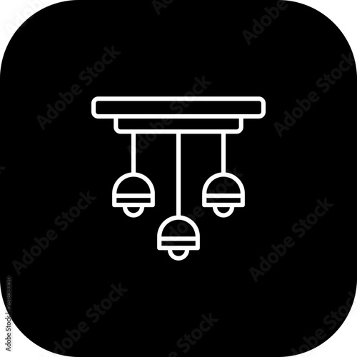 Ceiling Lamp Vector Icon Design