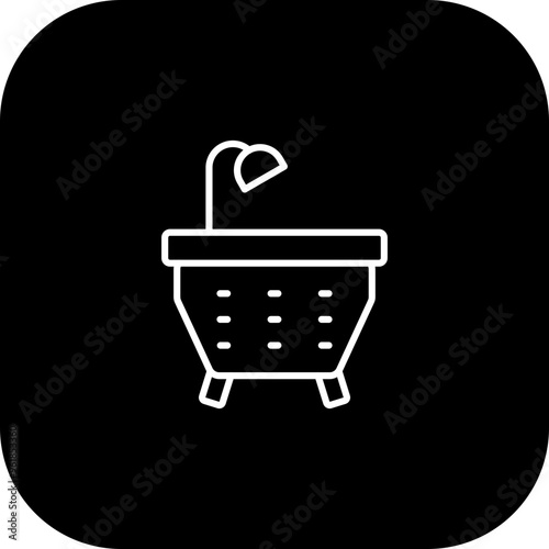 Bathtub Vector Icon Design