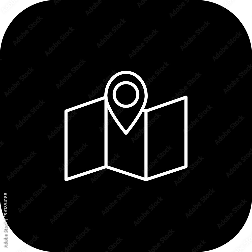 Paper Map Vector Icon Design