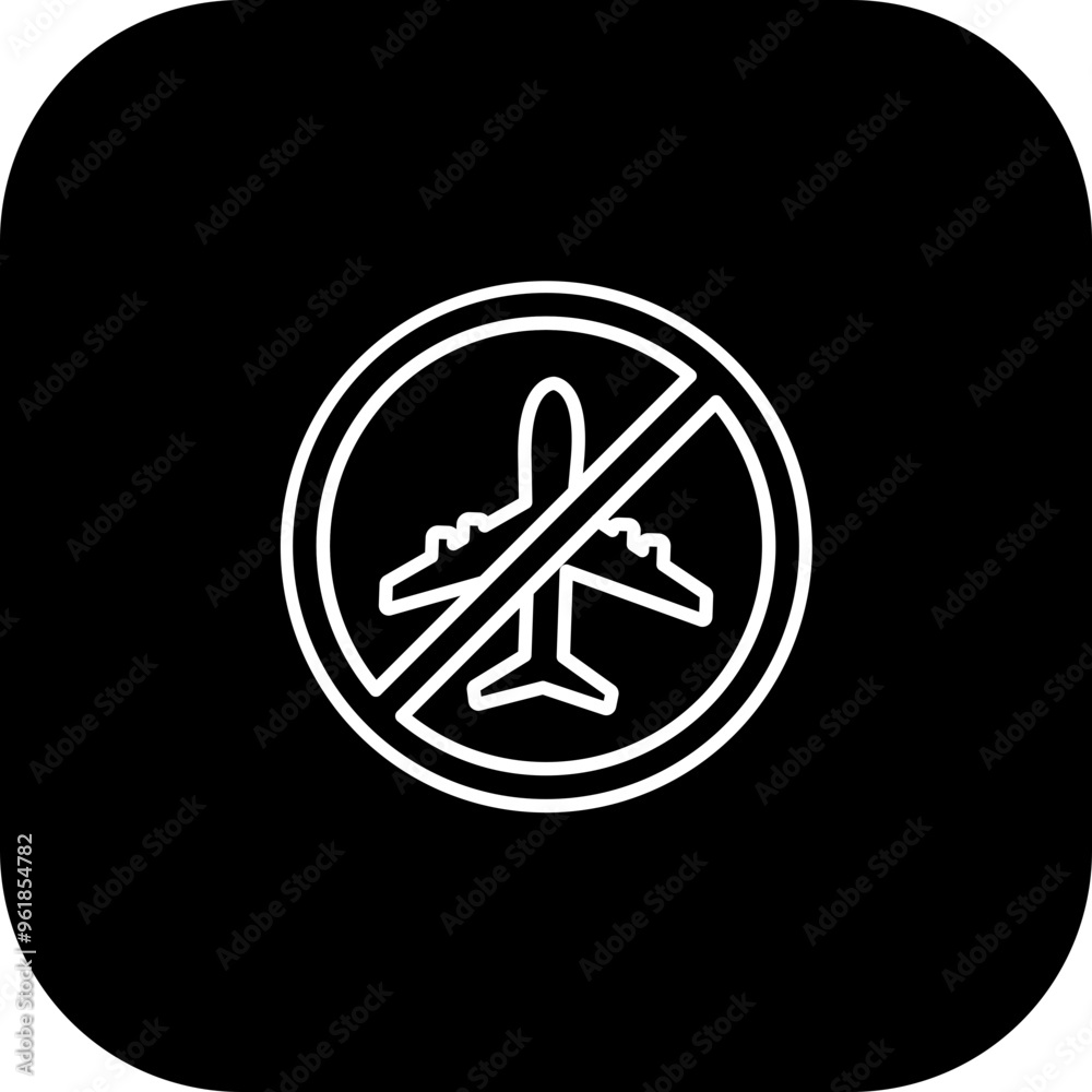 No Travelling Vector Icon Design No Travelling Vector Icon Design