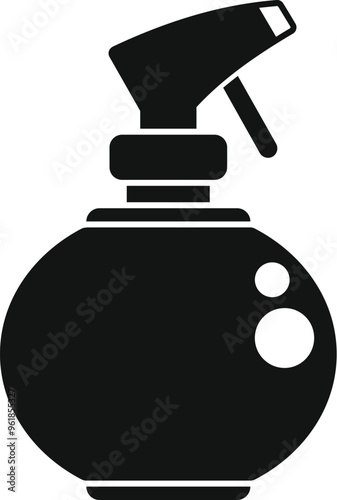 This vector icon of a cleaning spray bottle represents concepts like hygiene, housekeeping, and sanitation