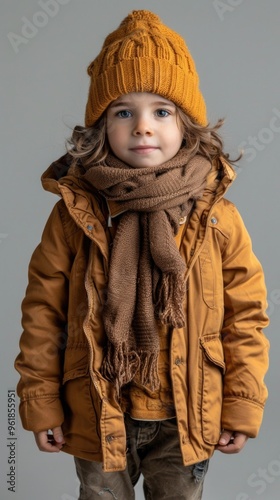 A young boy wearing a yellow hat