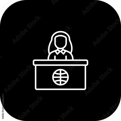 News Anchor Vector Icon Design