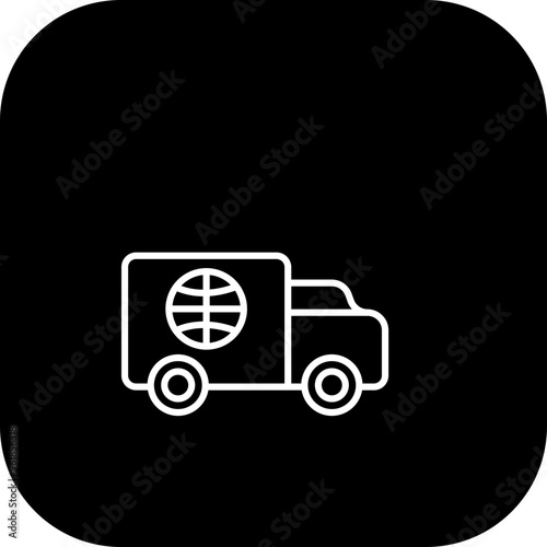 News Van Vector Icon Design