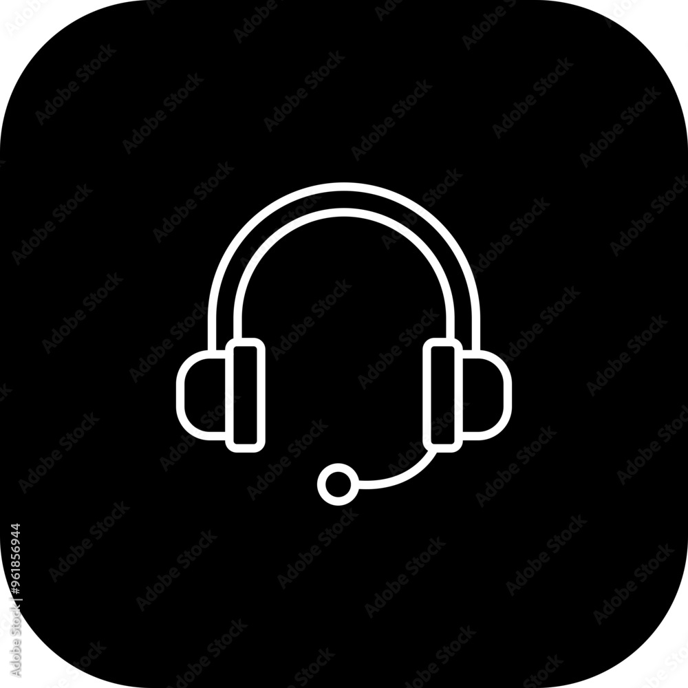 Headset Vector Icon Design Headset Vector Icon Design