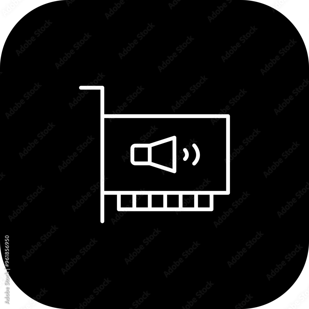 Sound Card Vector Icon Design