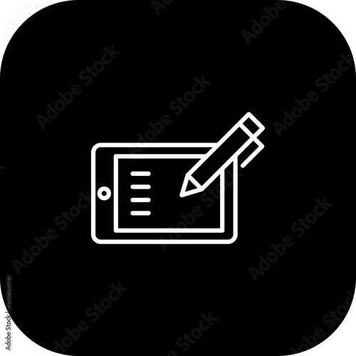 Graphic Tablet Vector Icon Design