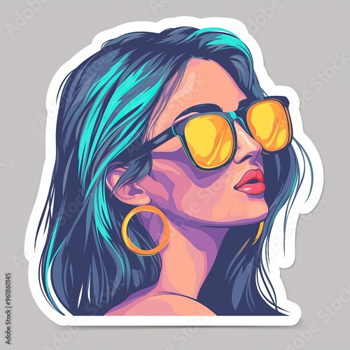 contour-cut sticker squeegee art, minimal, 3d generated AI