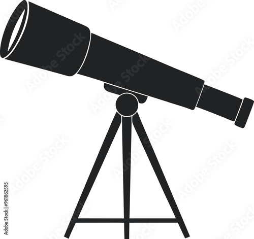 telescope---silhouette-vector-illustration