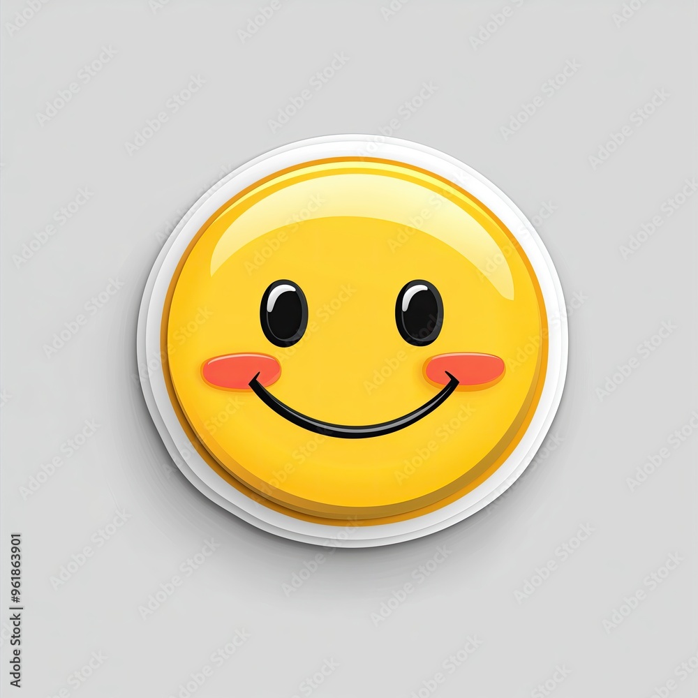 Die-cut sticker self-satisfied 3d rendering, graphic generated AI Die-cut sticker self-satisfied 3d rendering, graphic generated AI