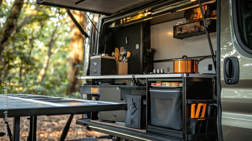 Off Grid Camping Adventure in a Cozy Campervan Trailer in the Lush Forest Off Grid Camping Adventure in a Cozy Campervan Trailer in the Lush Forest